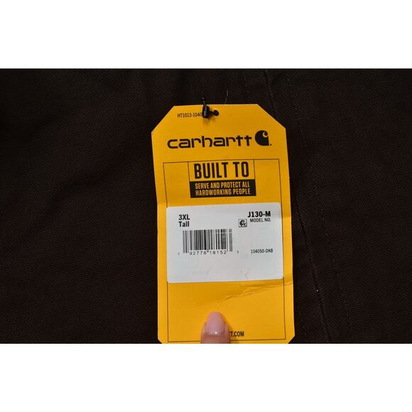 Carhartt J130-M Men Loose Fit Washed Duck Insulated Active Jacket Size 3XLT NEW - Picture 5 of 8